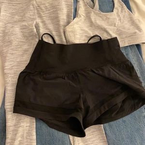 Black running Lululemon shorts!